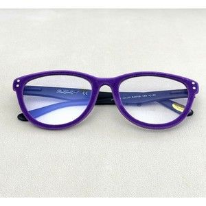 Purple +2.00, Womens Cat Eye Reading Glasses, Velvet-Rimmed, Blue Light Blocking